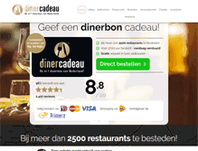 Tablet Screenshot of diner-cadeau.nl